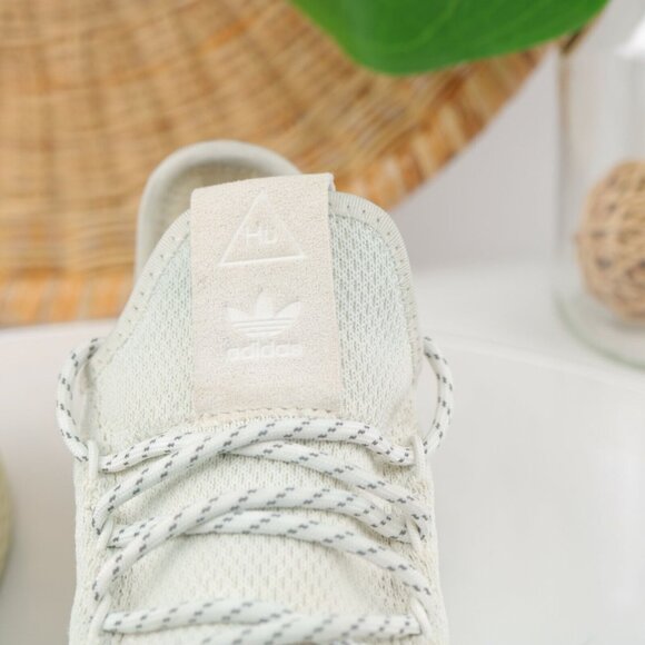 Adidas Originals Pharell Williams Mens Sneaker Size 8 Cream White Knit Shoe - Picture 4 of 12